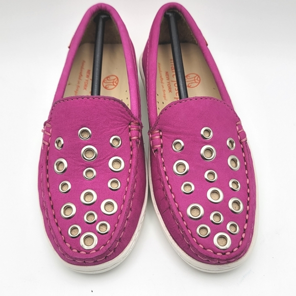 Marc Joseph Mott Street Pink Nubuck Kid Loafer Size 11. S1036 - Picture 2 of 6